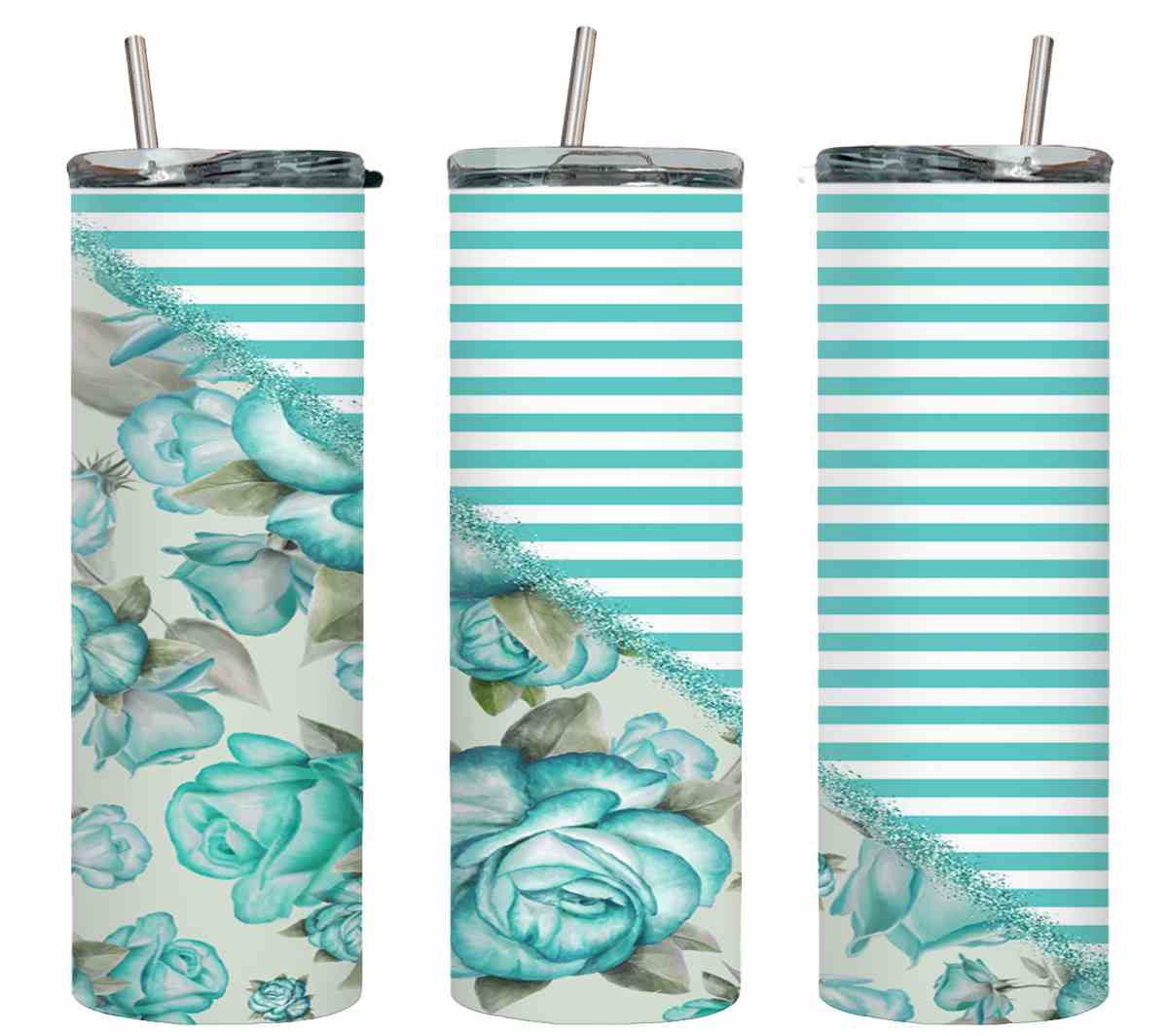 Flower Split Teal-10579